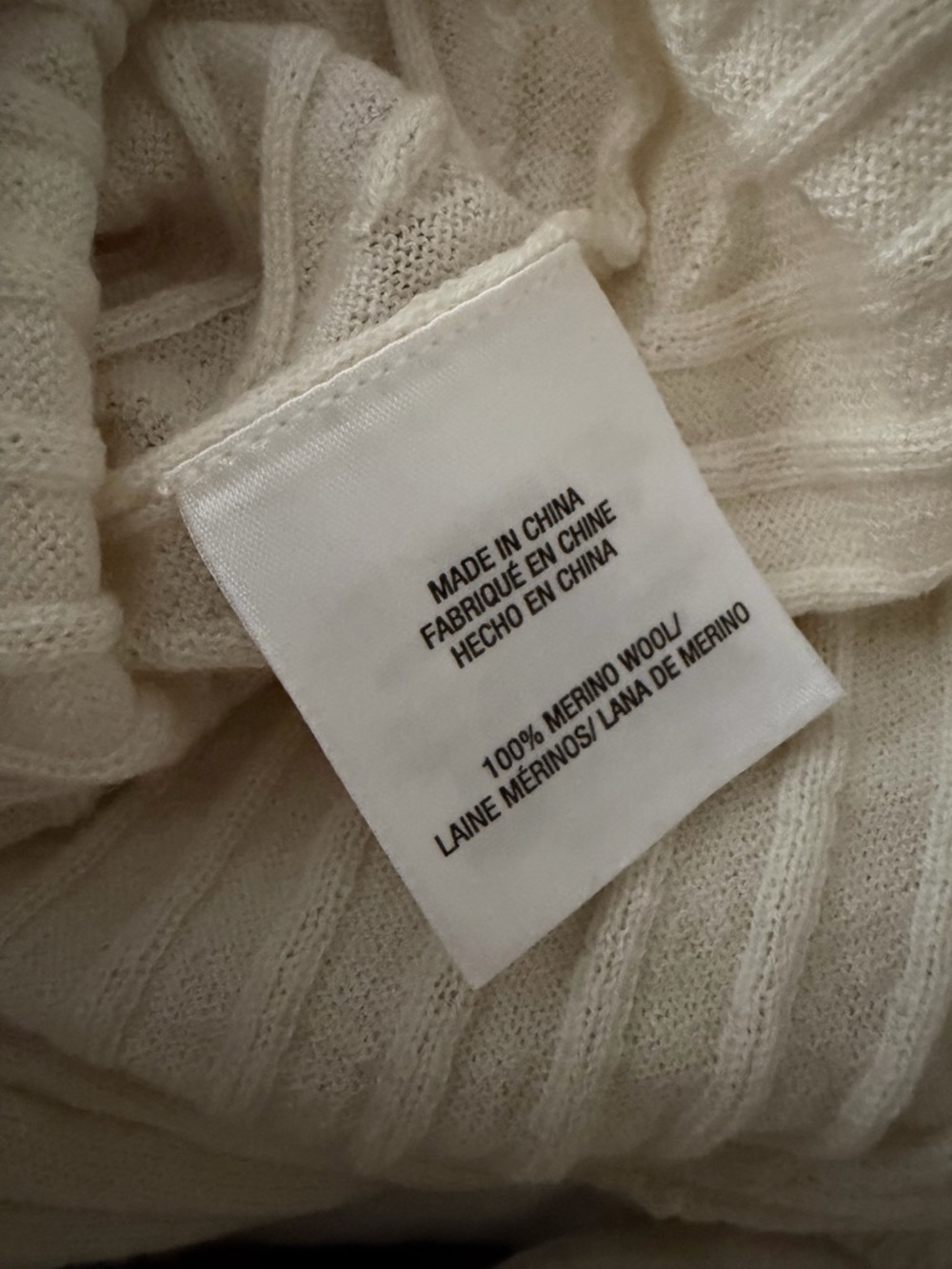 Favorite Daughter Nina Wool Turtleneck Sweater Cream Ribbed Size L - Picture 7 of 8